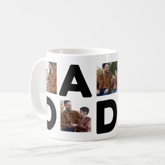 Happy Vaderdag Custom Photo Mok voor papa (Voorkant links)