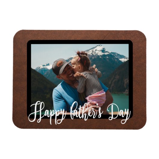 Happy Vaderdag Custom Single Photo Magneet (Horizontaal)