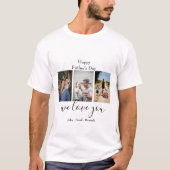 Happy Vaderdag-Cute Photo Collage T-Shirt (Voorkant)