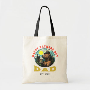 Happy Vaderdag Dad Beer Mok Outdoorsman Beer Tote Bag