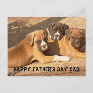 Happy Vaderdag Dad Boxer wenskaart Briefkaart