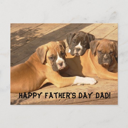 Happy Vaderdag Dad Boxer wenskaart Briefkaart (Voorkant)