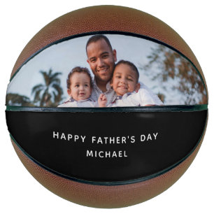Happy Vaderdag Dad en Kinder Custom Name Photo Basketbal