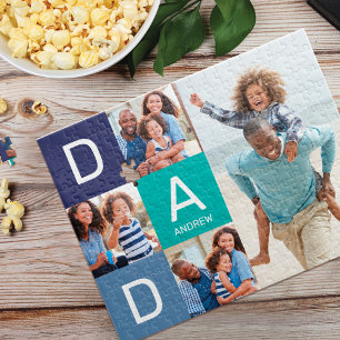 Happy Vaderdag Dad, Family Photo Collage Legpuzzel
