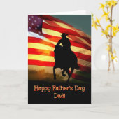 Happy Vaderdag Dad Kaart, Cowboy Country Kaarten (Gele Bloem)