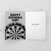 Happy Vaderdag dartboard ontwerpgroet Kaart (Binnen)