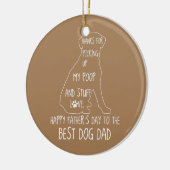 Happy Vaderdag Dog Dad Bedankt voor het opsteken Keramisch Ornament (Links)