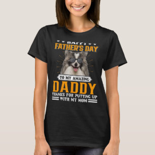 Happy Vaderdag Duitse Spitz Dog Papa Voor Mannen T-shirt
