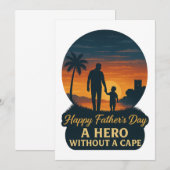 Happy Vaderdag: een held zonder cape Kaart (Voorkant / Achterkant)