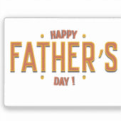 Happy Vaderdag – Een oprecht geschenk voor de were Sticker (Voorkant)