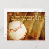 Happy Vaderdag Faded Honkbal Briefkaart (Voorkant / Achterkant)