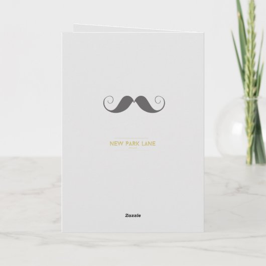 Happy Vaderdag - Fun Mustache Pattern Feestdagen Kaart (Achterkant)