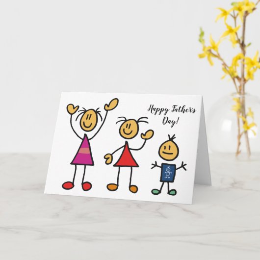 Happy Vaderdag Funny Kaart (Gele Bloem)