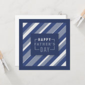 Happy Vaderdag | Gestreept Stropdas Kaart (Voorkant / Achterkant in situ)