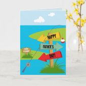 Happy Vaderdag Gevist Kaart (Gele Bloem)