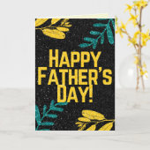 Happy Vaderdag Glitter Kaart (Gele Bloem)