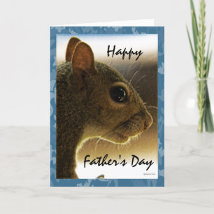 Happy Vaderdag Grey Squirrel Greeting Kaart