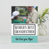 Happy Vaderdag | grootvader Kaart (Staand voorkant)