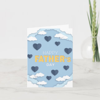 Happy Vaderdag harten in de hemel Kaart