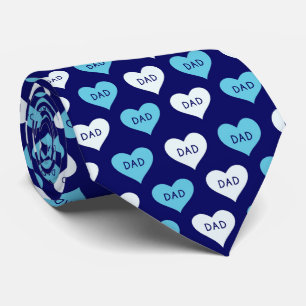 Happy Vaderdag Heart Shapes Dad Love Stropdas