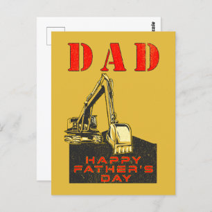 Happy Vaderdag Heavy Equipment Builder Papa Briefkaart