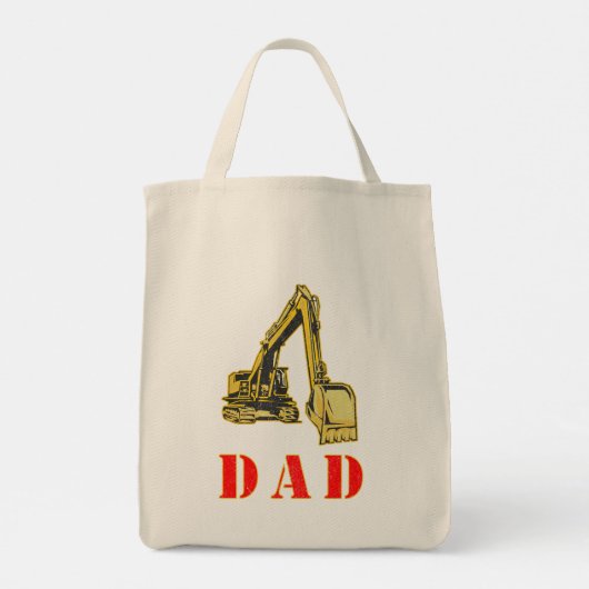 Happy Vaderdag Heavy Equipment Builder Papa Tote Bag (Achterkant)