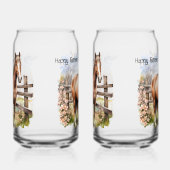 Happy Vaderdag Horse Fence weide Blikvorm Glas (Links)