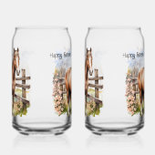 Happy Vaderdag Horse Fence weide Blikvorm Glas (Rechts)