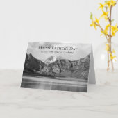 Happy Vaderdag Husband Mountain Lake Foto Kaart (Gele Bloem)