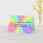 Happy Vaderdag in Morse Code Wenskaart Kaart (Gele Bloem)