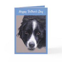 Happy Vaderdag kaart (Border Collie)