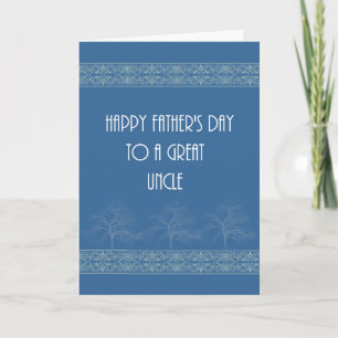 Happy Vaderdag Kaart voor oom, Blue
