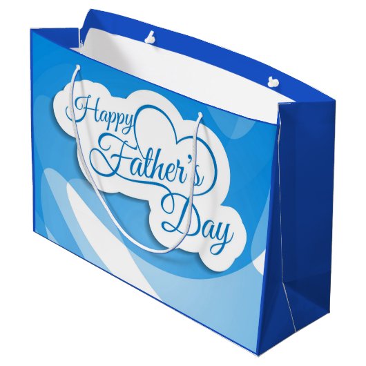Happy Vaderdag Large Cadeauzakje (Achterkant Gekanteld)