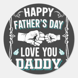 Happy Vaderdag Love You Daddy Ronde Sticker