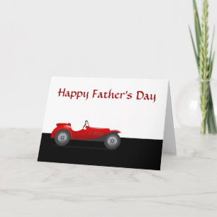 Happy Vaderdag met raceauto naar papa Kaart