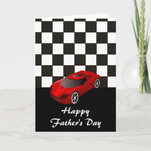 Happy Vaderdag met raceauto naar papa Kaart