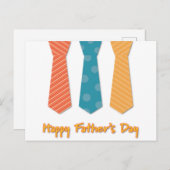 Happy vaderdag met stropdassen briefkaart (Voorkant / Achterkant)