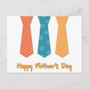 Happy vaderdag met stropdassen briefkaart