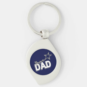 Happy Vaderdag Modern Design "SUPER DAD"-ster Sleutelhanger