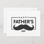Happy Vaderdag Mustache | BRIEFKAART (Voorkant / Achterkant)