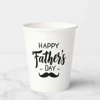 Happy Vaderdag - Mustache Celebration Art Papieren Bekers