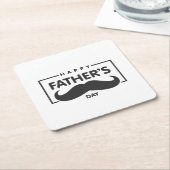 Happy Vaderdag Mustache | Onderzetter (Schuin)