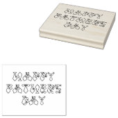 Happy Vaderdag Necktie Font Stropdas Wood Art Stam Rubberstempel (Gestempeld)