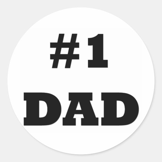 Happy Vaderdag - nummer 1 papa - #1 papa Ronde Sticker (Voorkant)