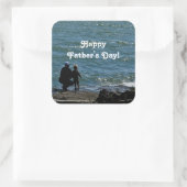 Happy Vaderdag Ocean Vierkante Sticker (Tas)