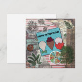 Happy Vaderdag/One Flat Wenskaart (Voorkant / Achterkant)