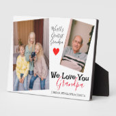 Happy Vaderdag, opa twee foto Fotoplaat (Zijkant)