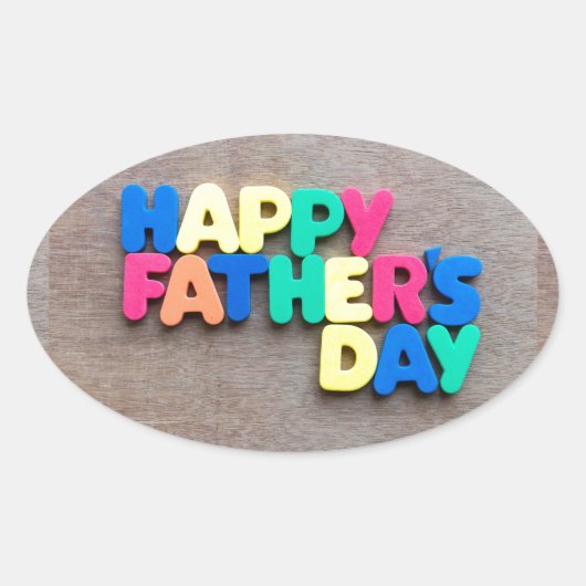 Happy Vaderdag Ovale Sticker (Voorkant)