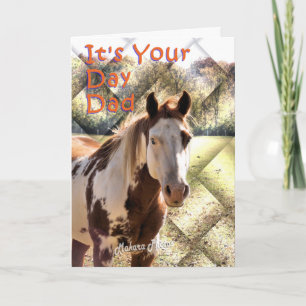 Happy Vaderdag Paint Horse kaart