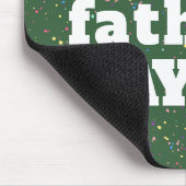 Happy Vaderdag Paint Splatter Groen Wit Muismat (Hoek)